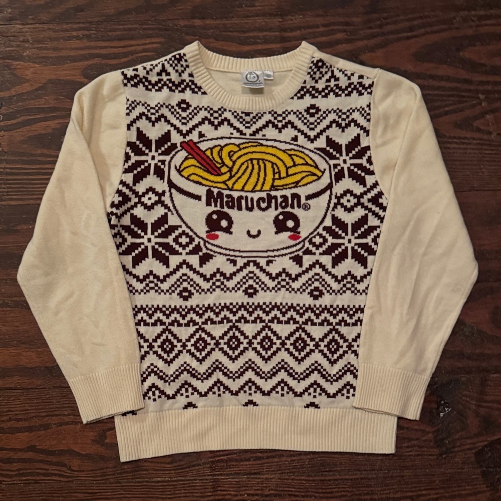 Maruchan Boys' Graphic Crew Neck Sweater L